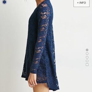 Navy Lace Mini Dress