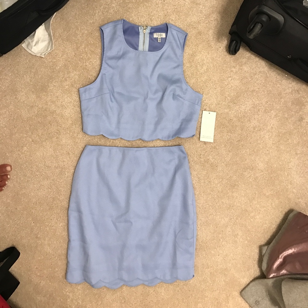 TOBI skirt and crop top set