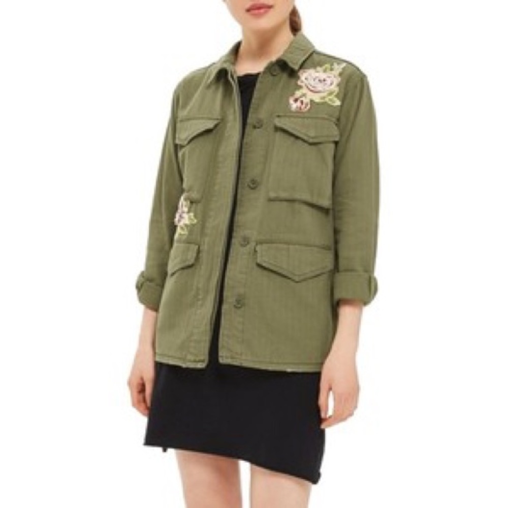 Ethan Rose Appliqué Shirt Jacket