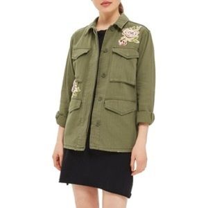 Ethan Rose Appliqué Shirt Jacket