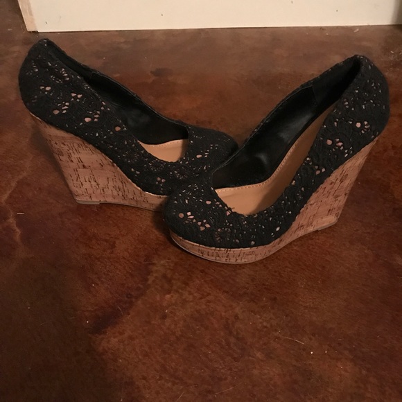 Black lace wedges!!! - Picture 2 of 2