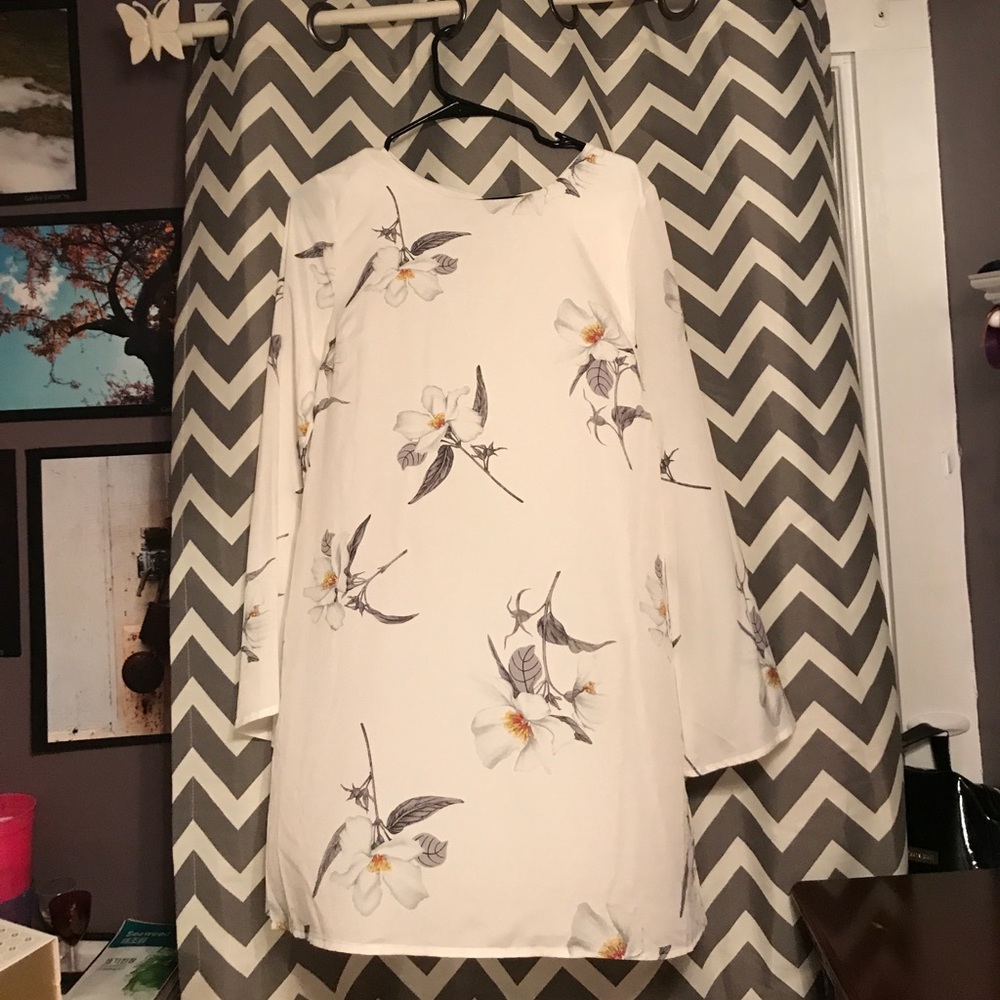 Ivory floral dress
