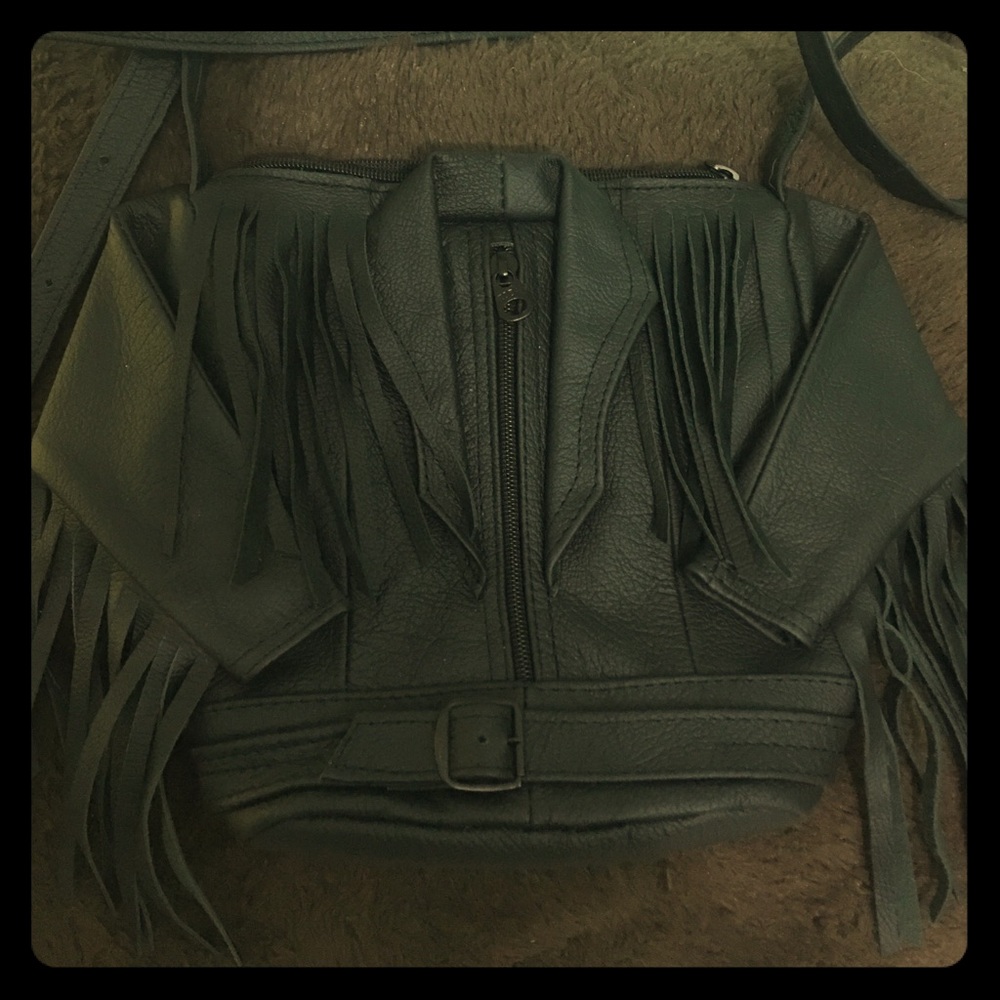 Genuine leather cross body bag
