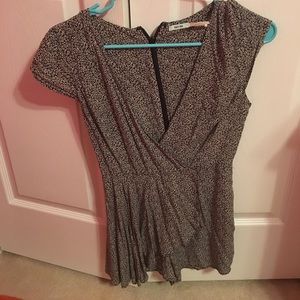 black and white romper