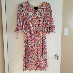 Floral dress with slit sleeves