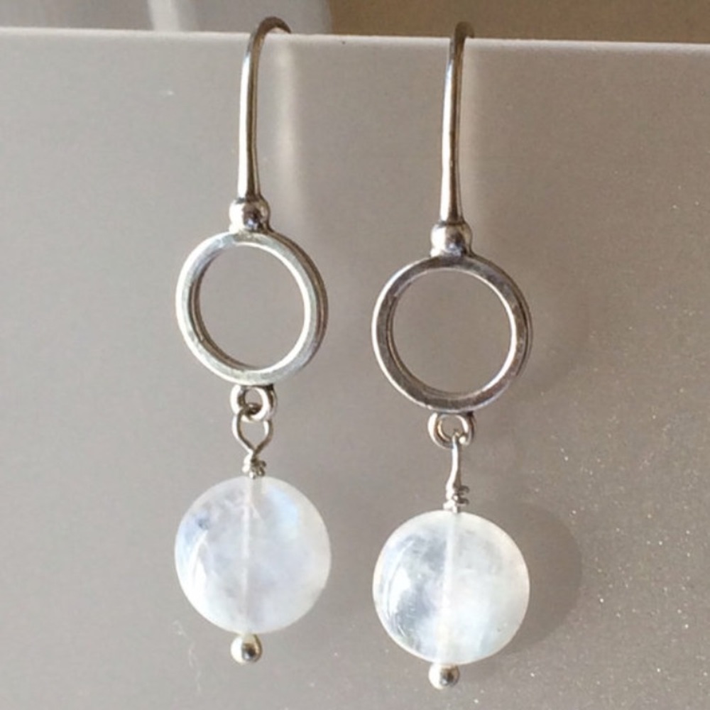 Moonstone and Sterling Silver Earrings