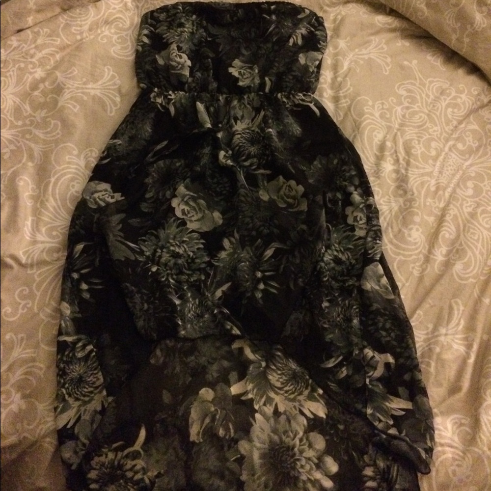 Charlotte Russe Black and White Floral Print Dress