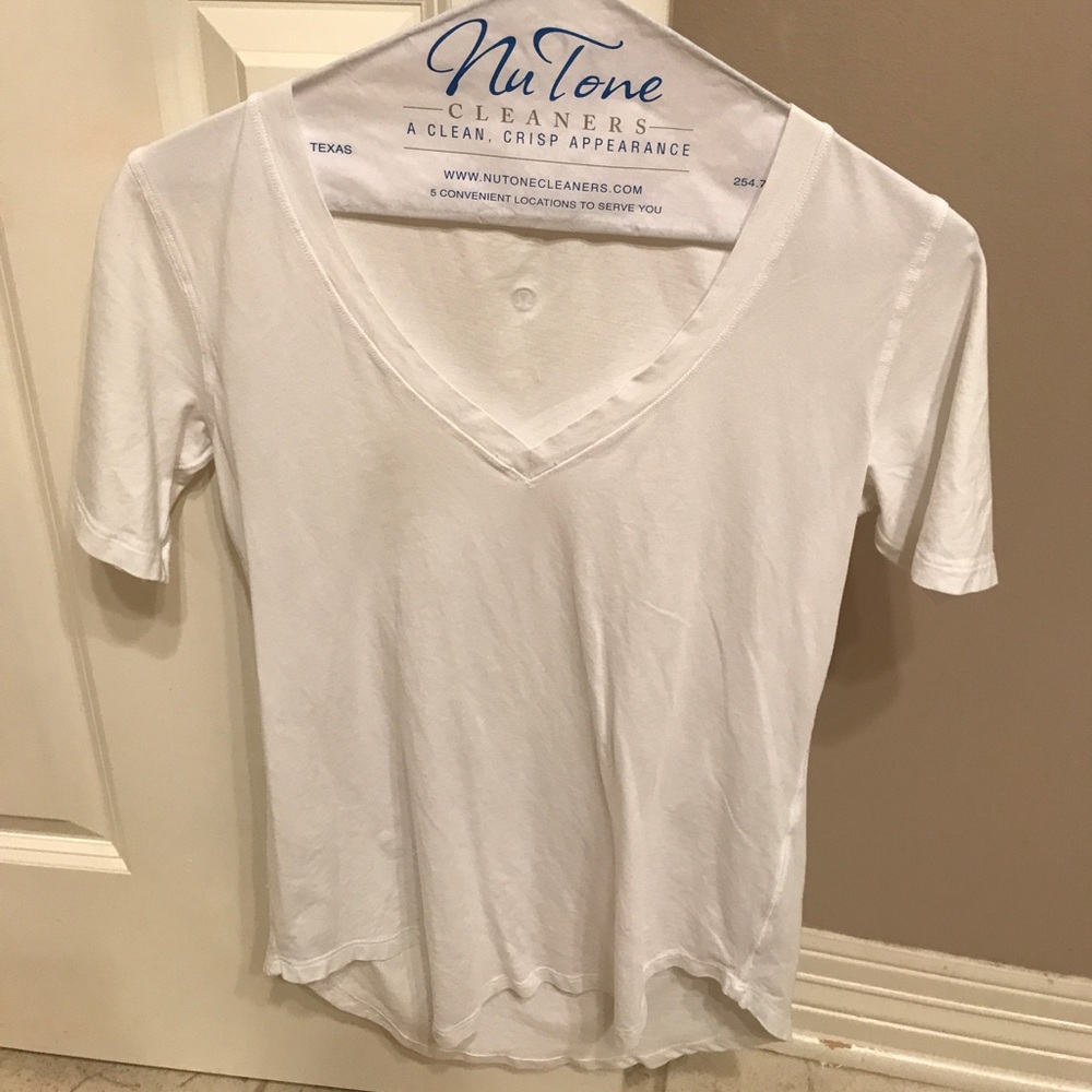 White Lululemon V-neck
