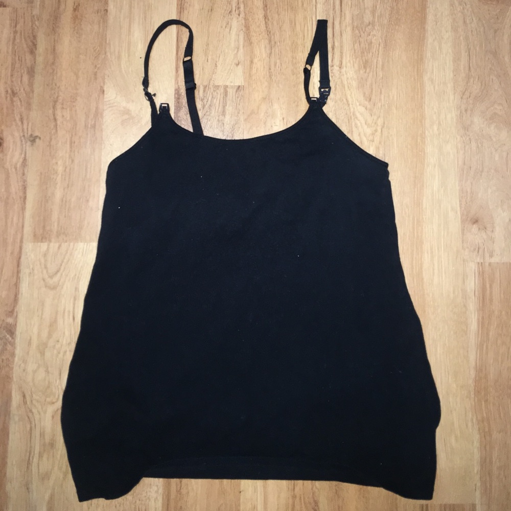 Black nursing tank (maternity).