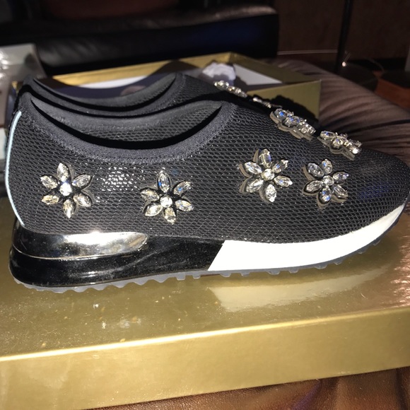 Sofia Baldi embellished black crystals sneakers 37 - Picture 2 of 8