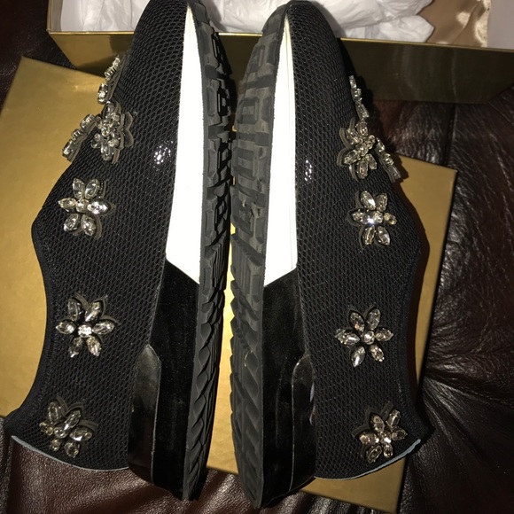 Sofia Baldi embellished black crystals sneakers 37 - Picture 4 of 8