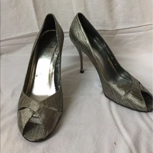 **SOLD** Stuart Weitzman Metallic "Python Pumps"
