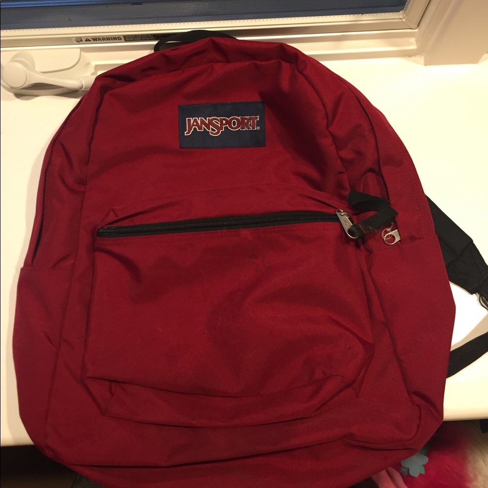 Maroon Jansport backpack (LIKE NEW)