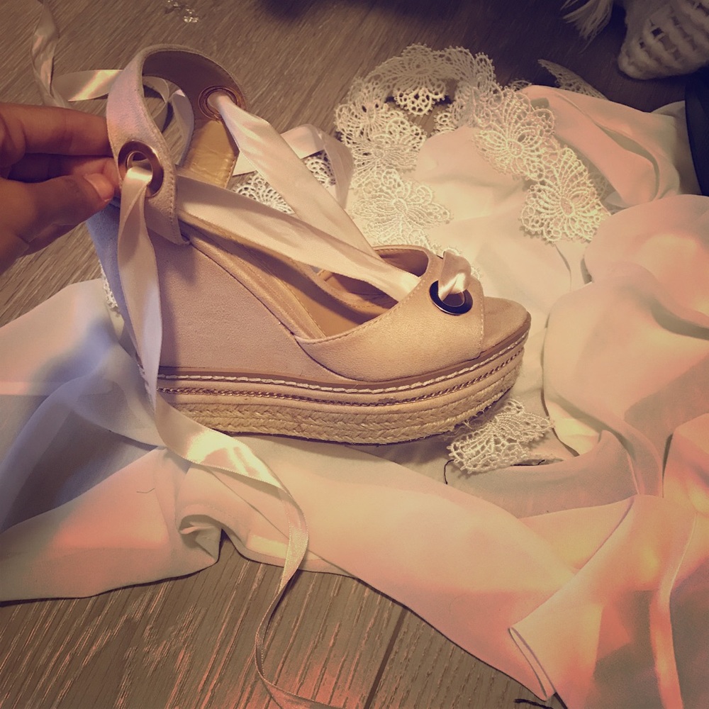 Blush Summer Wedges