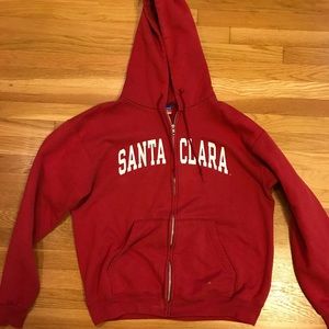Santa Clara College Zip Up Hoodie Size M