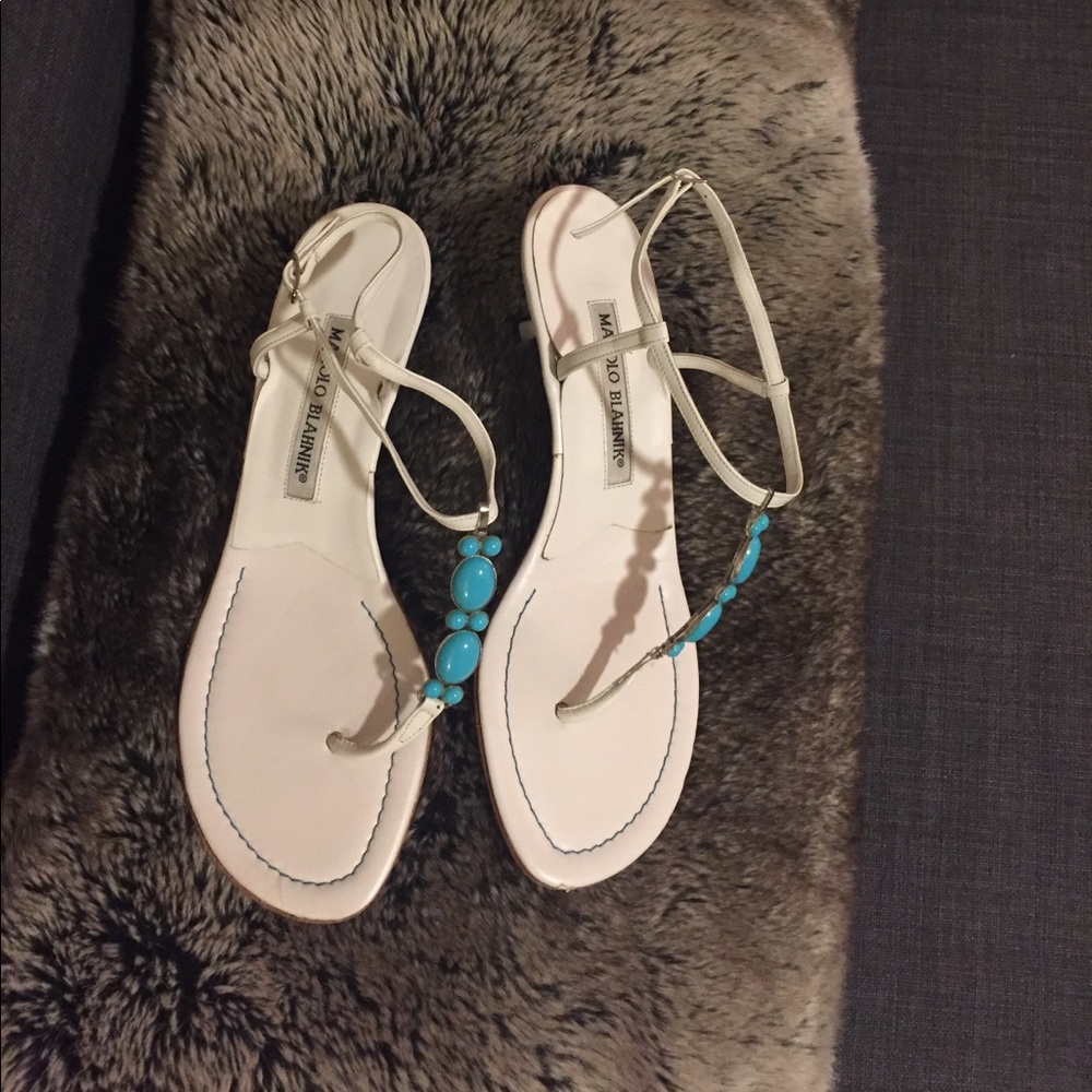 Manolo beaded sandals