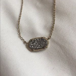 Kendra Scott Elisa Gold Necklace In Platinum Drusy