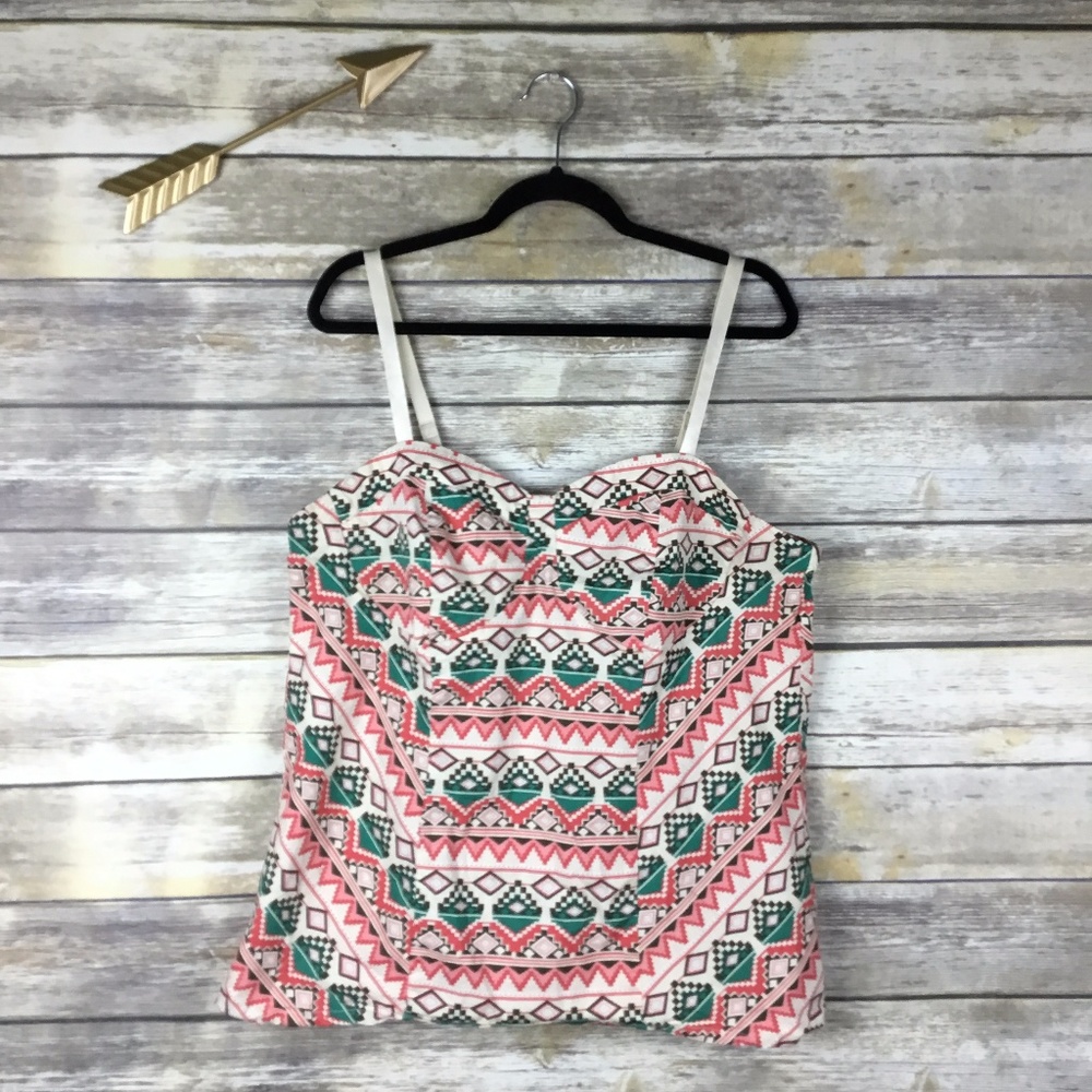 Torrid Southwest Aztec Print Bodice Tank Top Sz 3