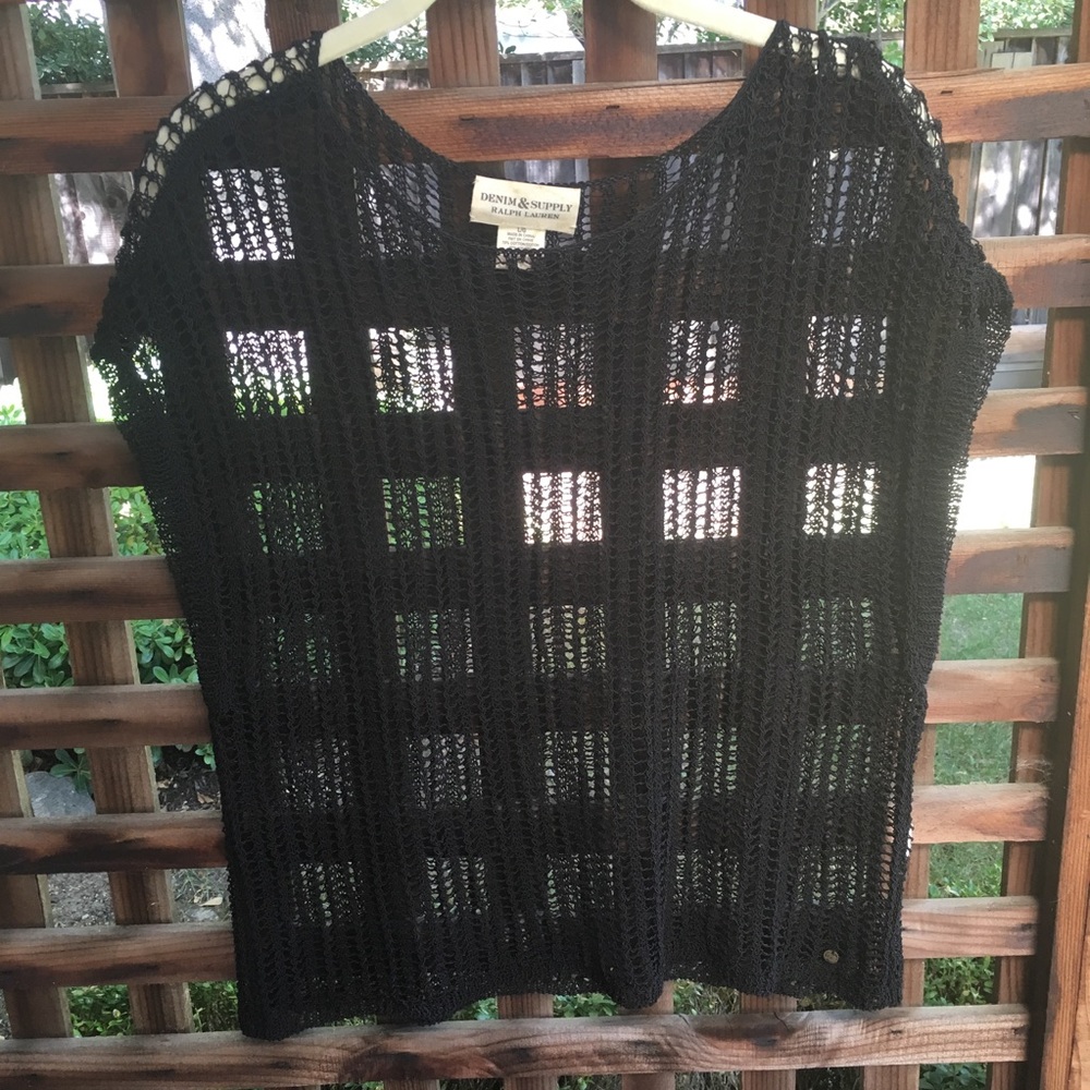 Denim & Supply Ralph Lauren black woven blouse - Picture 2 of 4