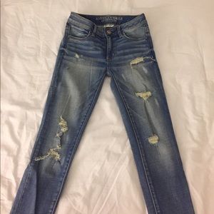 American Eagle Mid-Rise Distressed Jeans