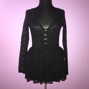 Bethany Mota Black Lace Dress