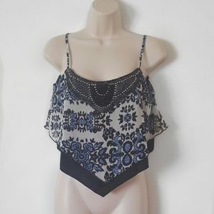 Charlotte Russe Coachella Crop Top with Beading