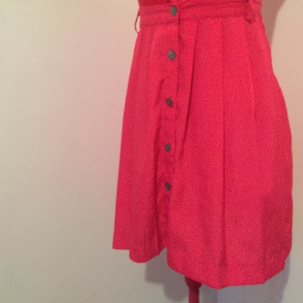 Silky button down skirt