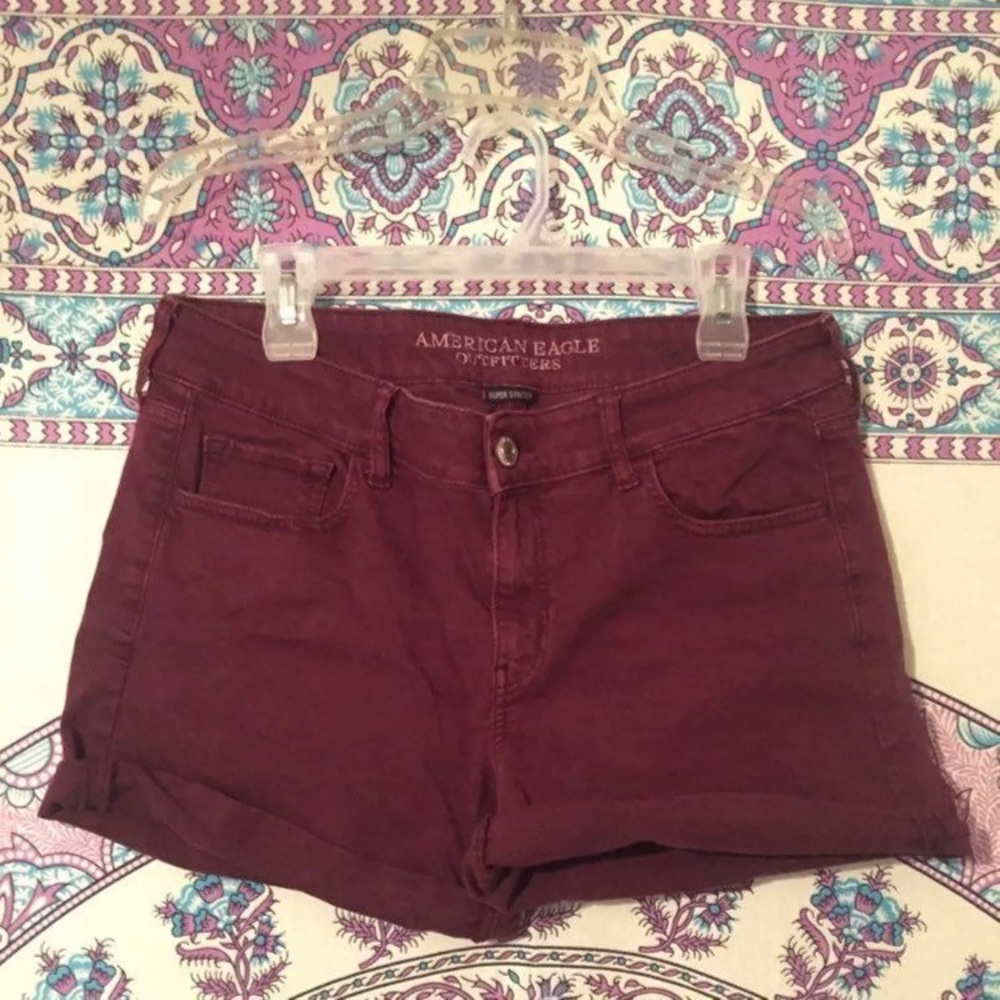 American Eagle Maroon Shorts