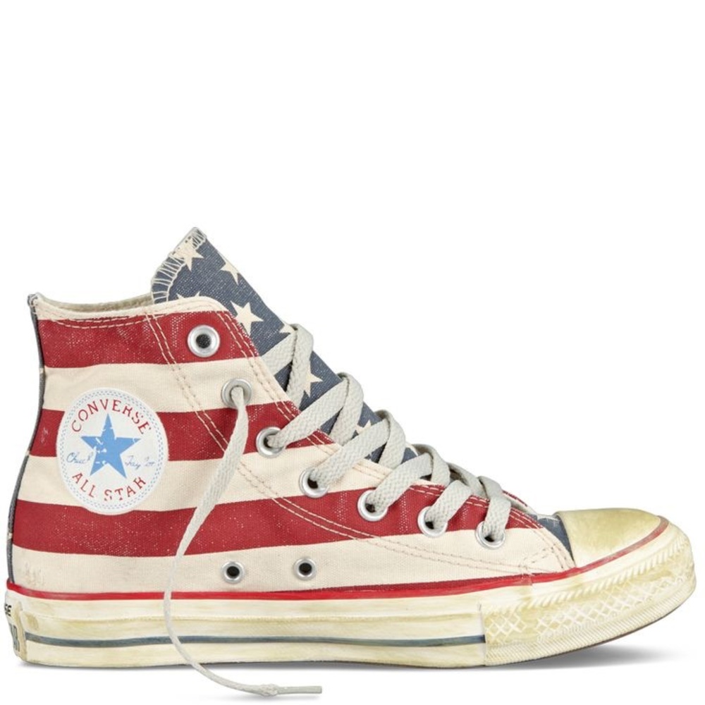American Flag Converse High Tops