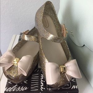 NWT Mini Melissa ultragirl Mixed Golden Glitter