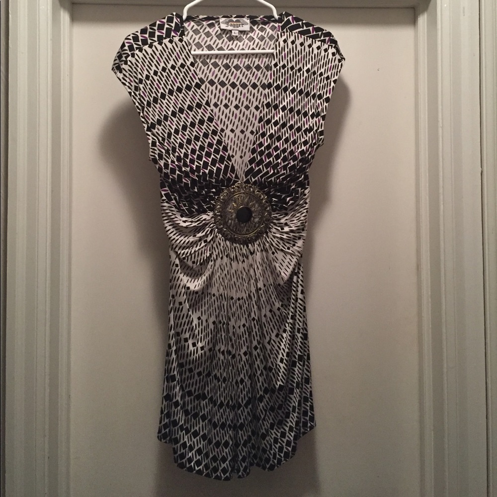 Jagger low cut medallion dress size L worn 1 time