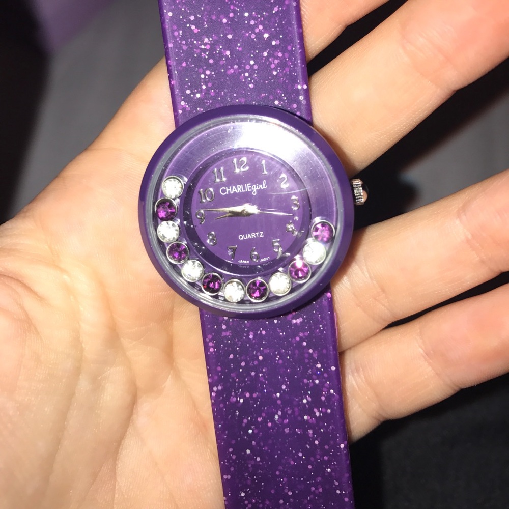 Charming Charlie Purple Slap-on Watch