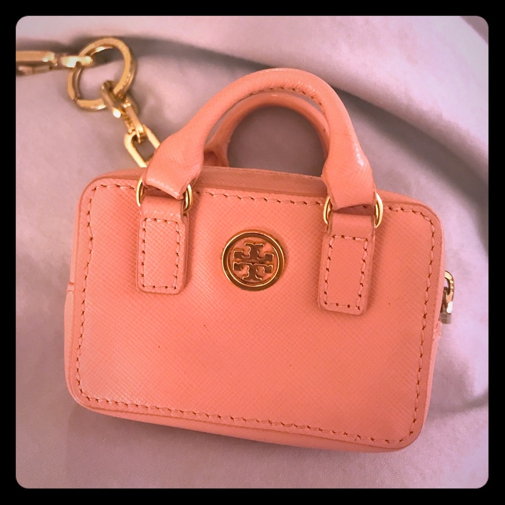 Tory Burch Coin Purse / Key Chain in blossom pink