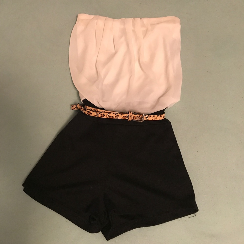 Women's dressy B&W Romper