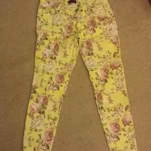 Floral jeans
