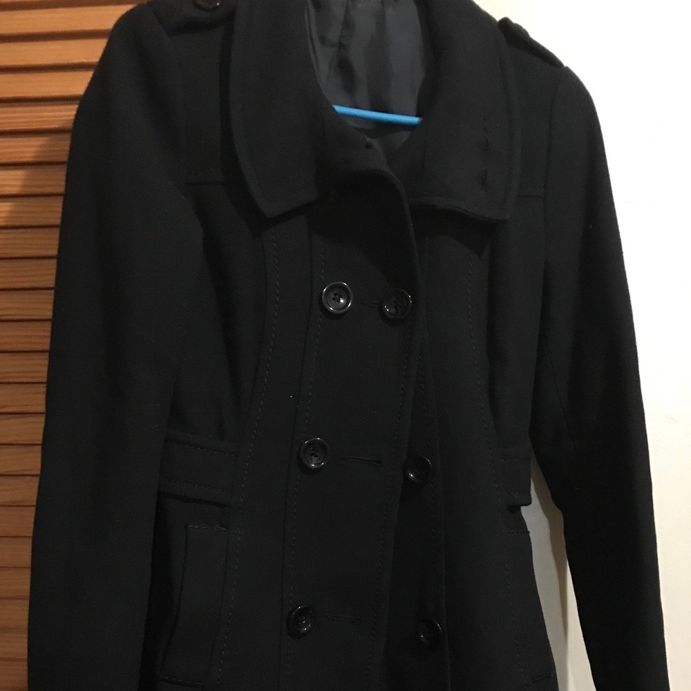 Black wool coat