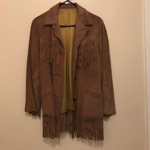 Vintage fringe suede jacket