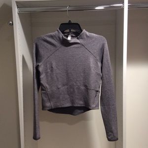 Grey Lululemon crop sweatshirt