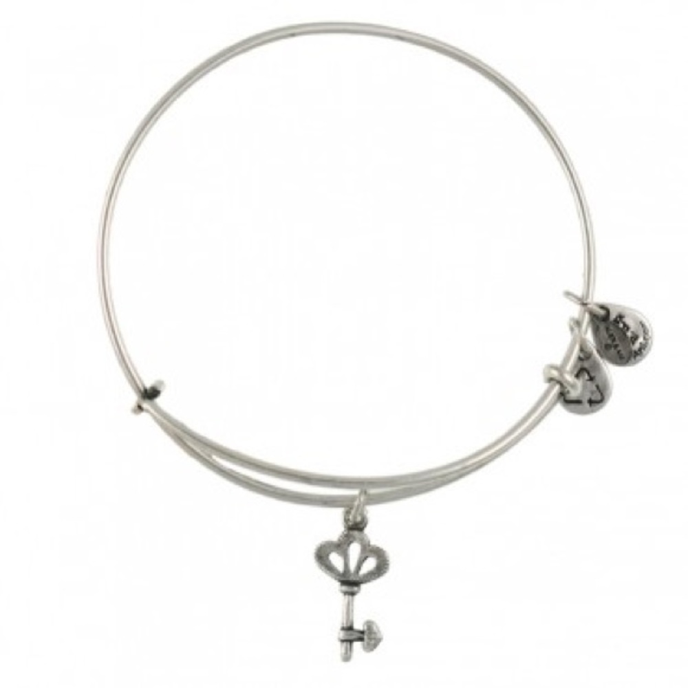 Alex and Ani Silver SKELETON KEY Bangle Bracelet