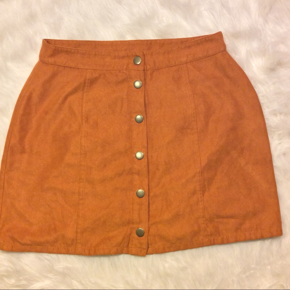 Arizona jean brown suede skirt sz L