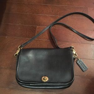 COACH vintage black leather purse
