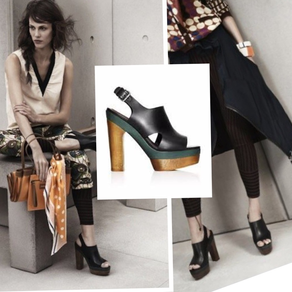 Marni x H&M platform leather sandals EUC 7/7.5