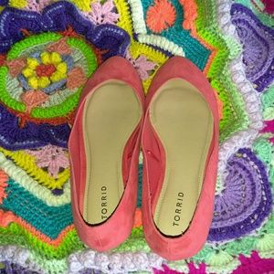 Torrid red sweetheart flats 11w