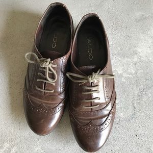 Aldo Dark Brown Oxford Shoes