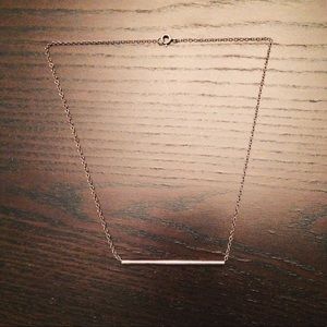 Sterling silver bar necklace