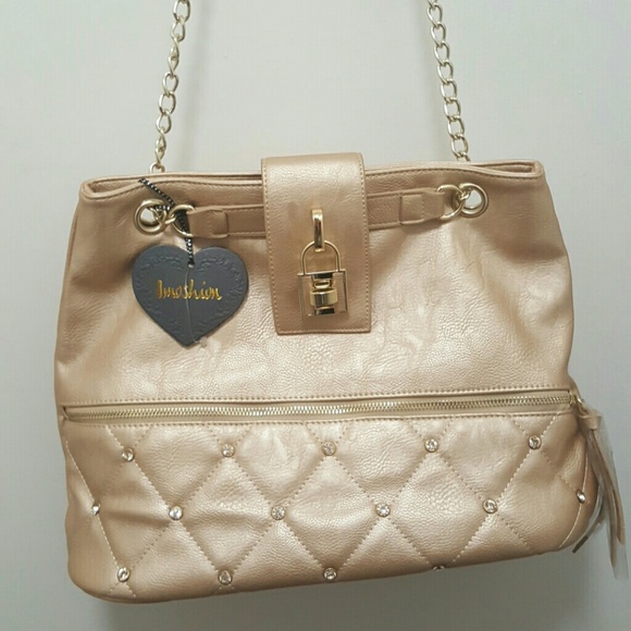Handbags - Champagne/Rhinestone Handbag NWOT