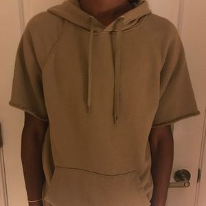 Tan short - sleeve sweater