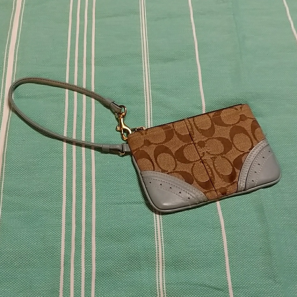 Coach Wristlet Light Blue