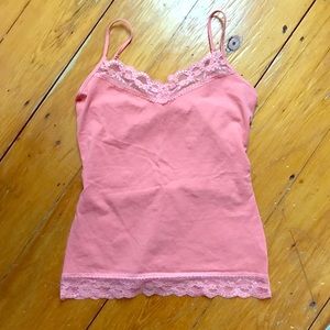 FREE WITH BUNDLE - coral lace trim camisole