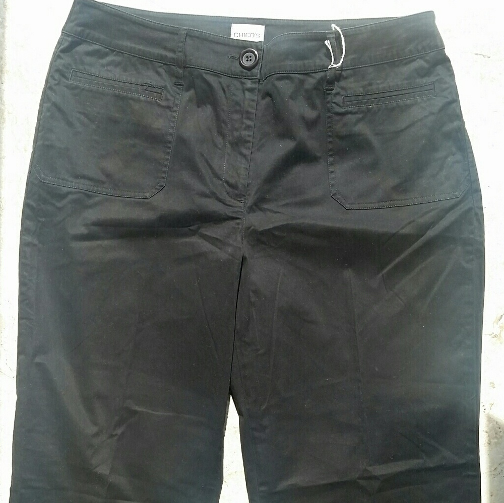 Chico's - gently used black pants, waist 34"